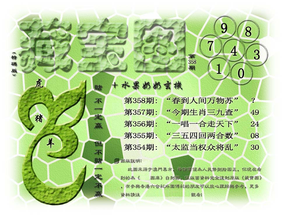 358期(水果奶奶藏宝图)正版[图]