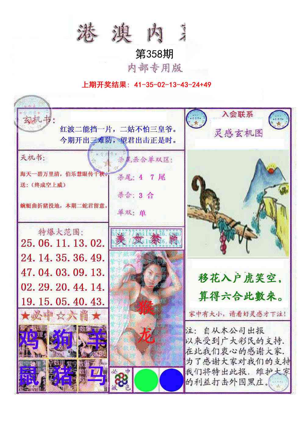 358期港澳内幕报[图]