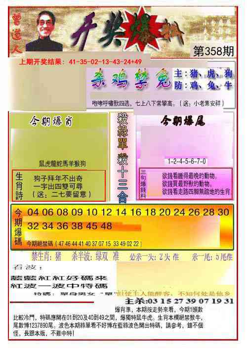 358期开奖爆料(新图推荐)[图]
