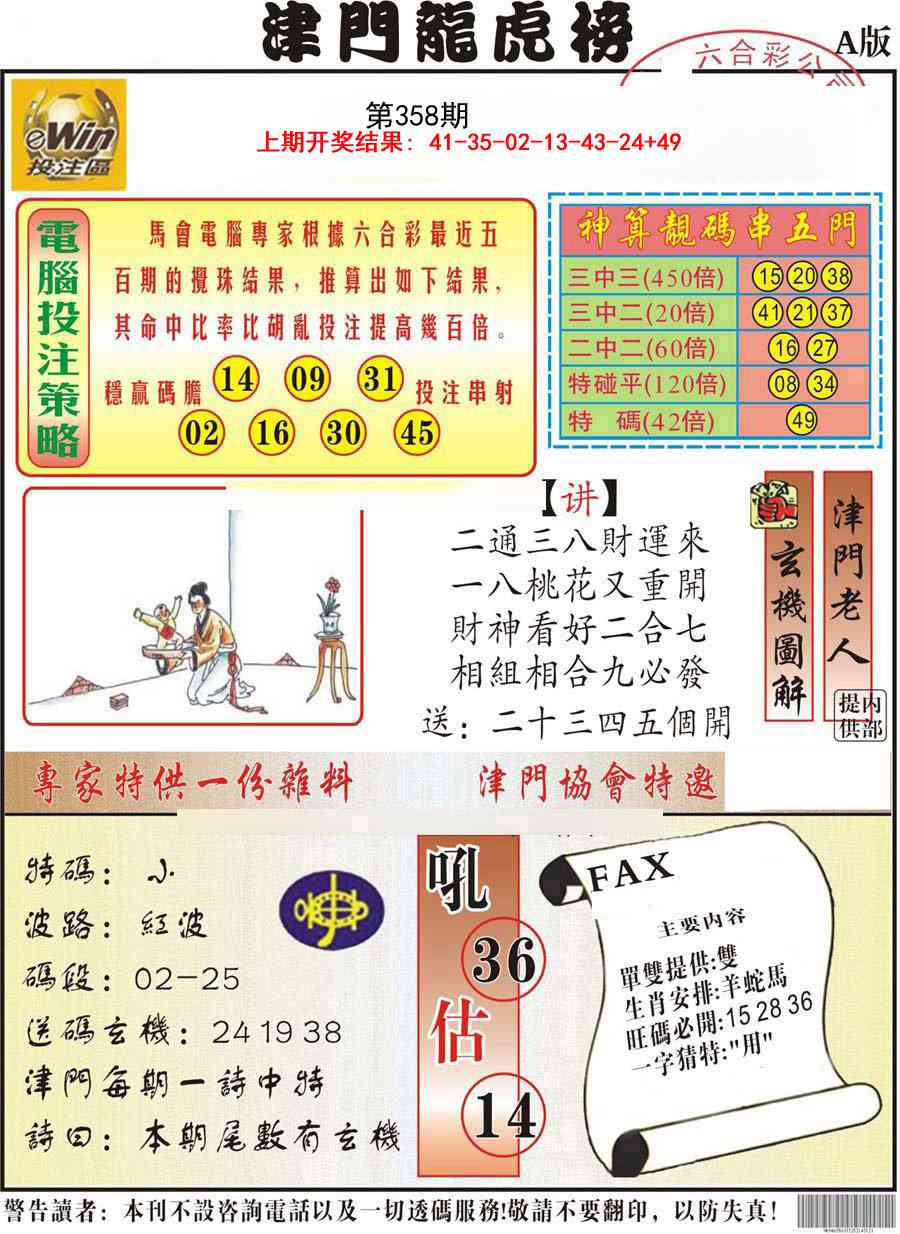 358期津门龙虎榜A[图]