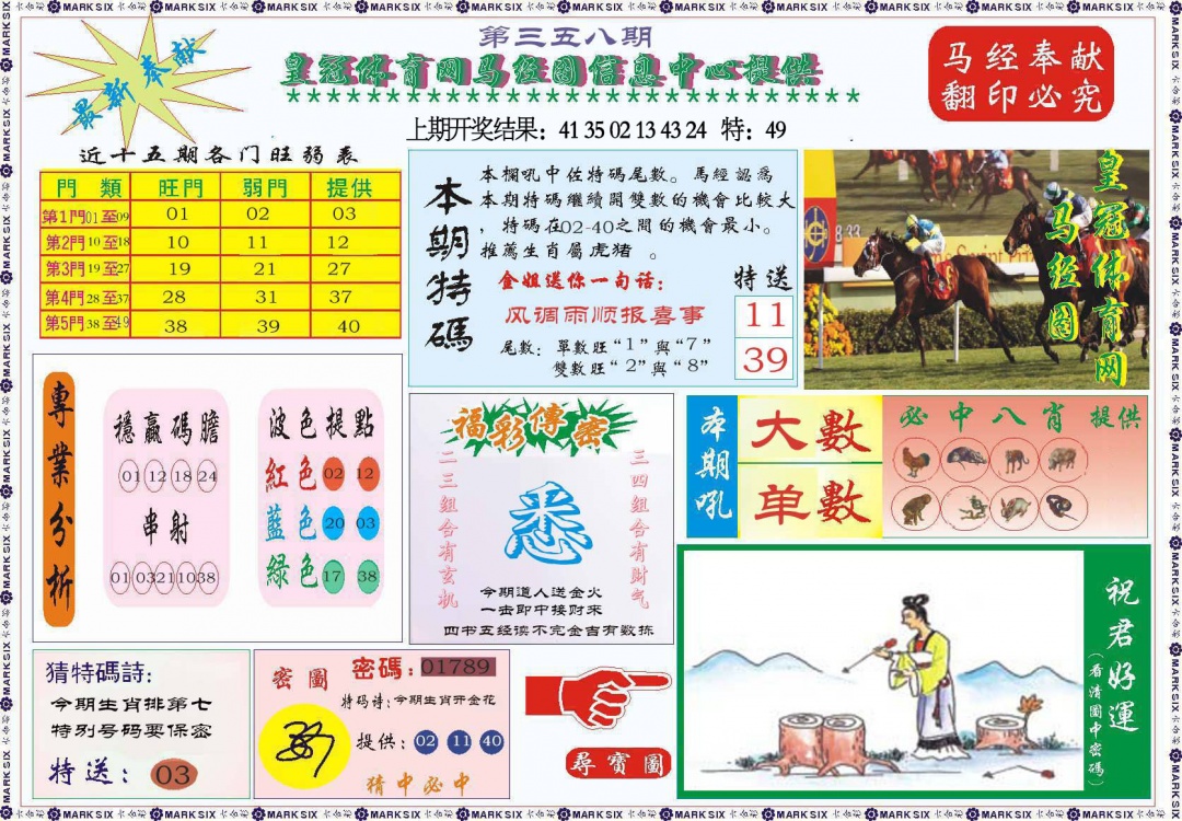 358期体育网马经图[图]