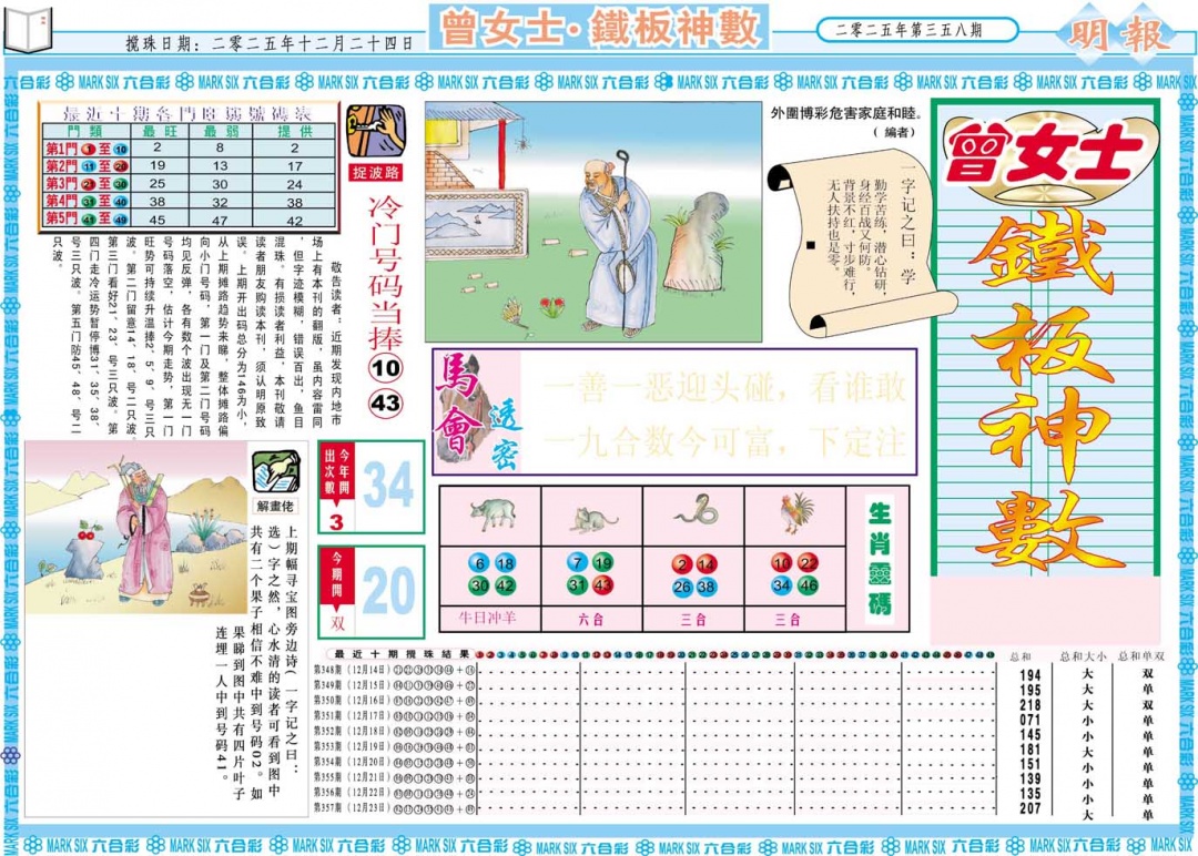358期曾女士铁板神数A[图]