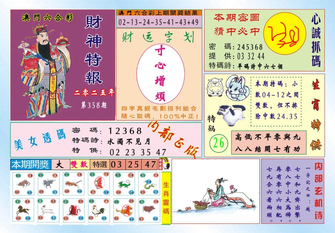 358期财神特报[图]