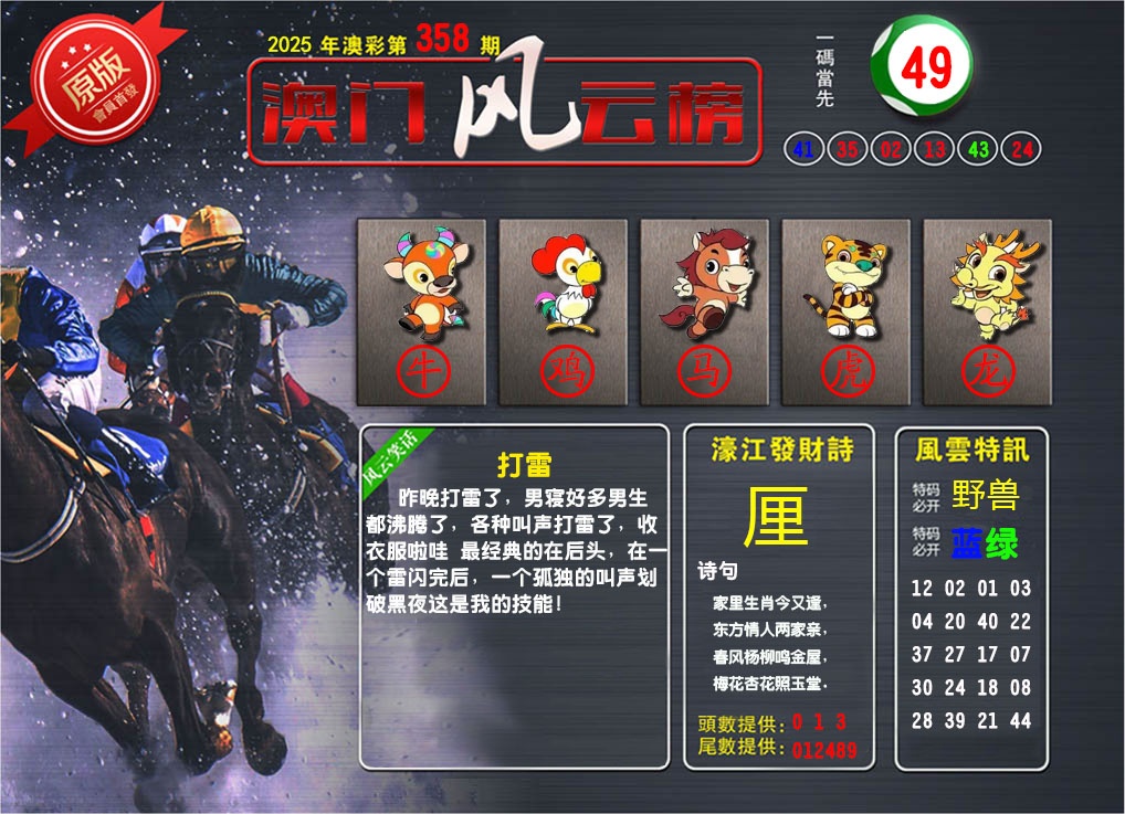 358期澳门风云榜[图]