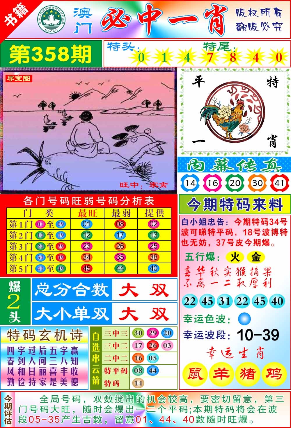 358期澳门玄机一特[图]
