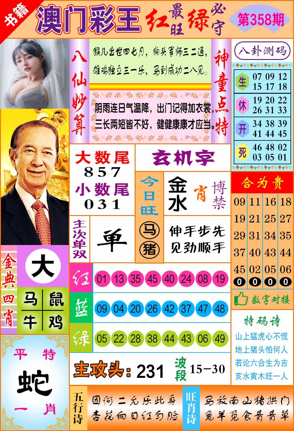 358期澳门彩王玄机[图]