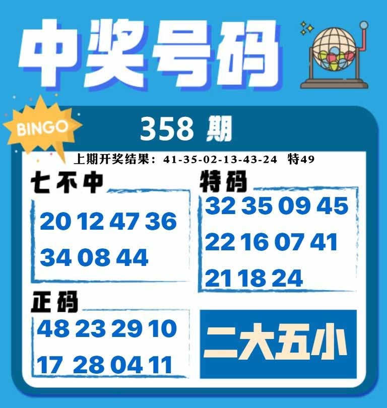 358期中奖号码[图]